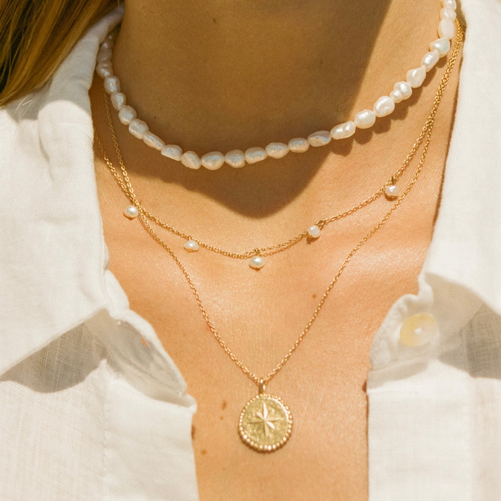 Eclea簡約迷你淡水珍珠項鍊