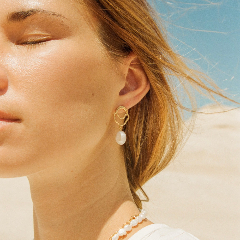 Célaphine月夜女神淡水珍珠耳環