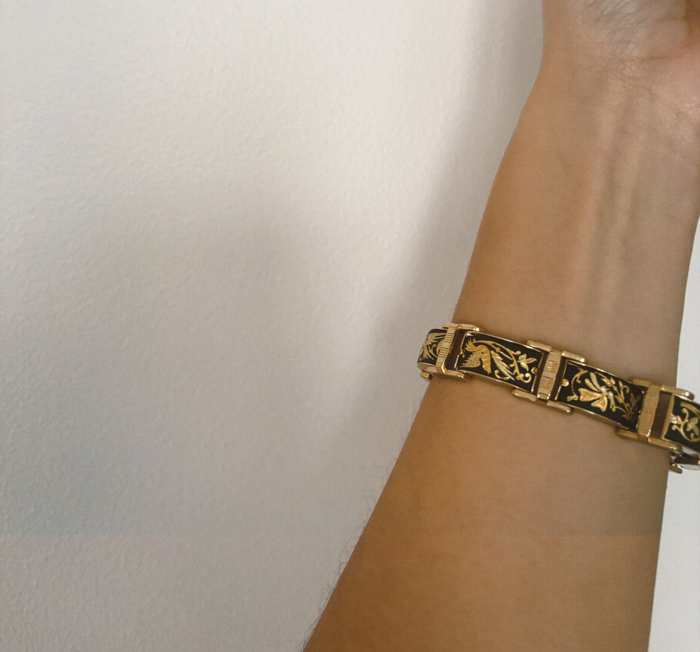 120 Vintage大馬士革真金鑲嵌古董手環