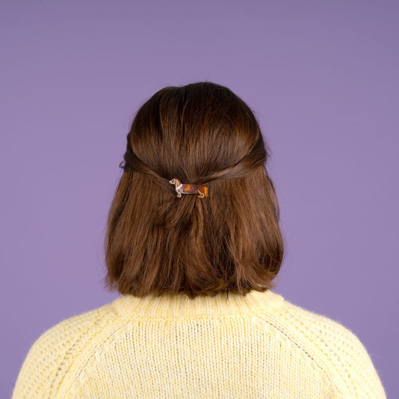 法國Coucou Suzette 臘腸狗髮夾 Dachshund Dog Hair Clip