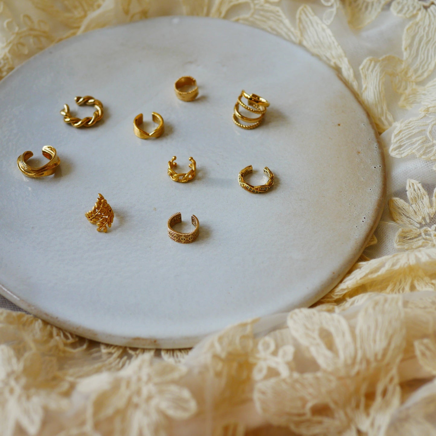 Alissé交織環狀耳骨夾