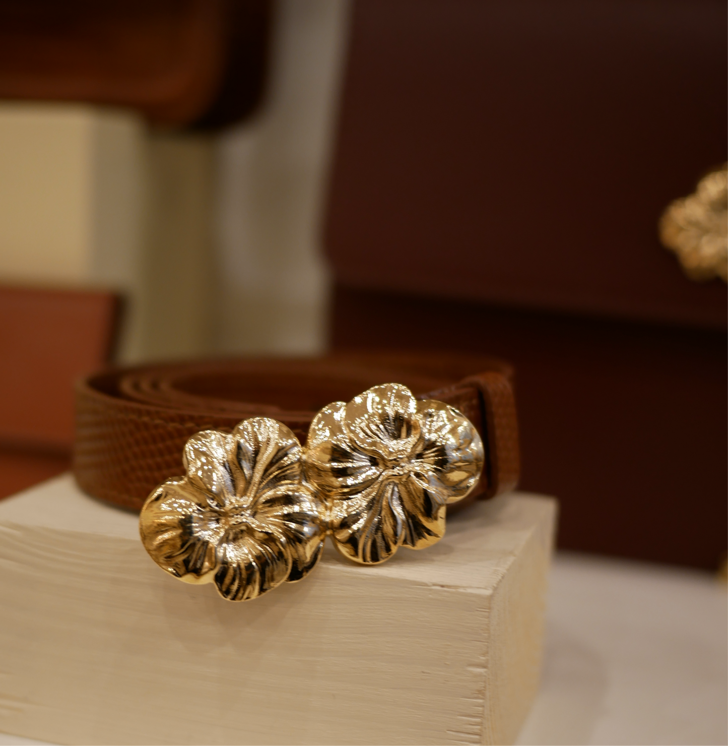 Adèle牛皮皮帶// Fauvette Paris