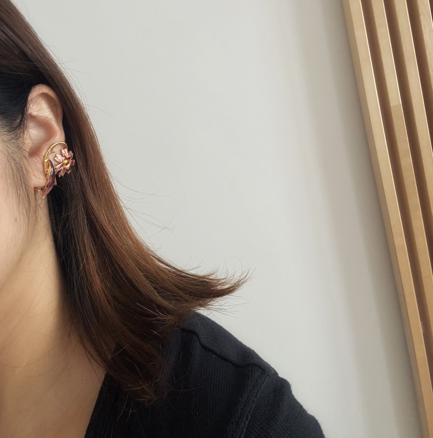 130 Vintage古董夾式耳環