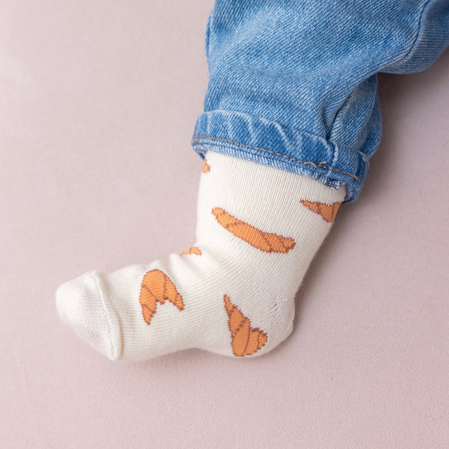 法國Coucou Suzette 可頌棉料中長襪 Croissant Cotton Socks