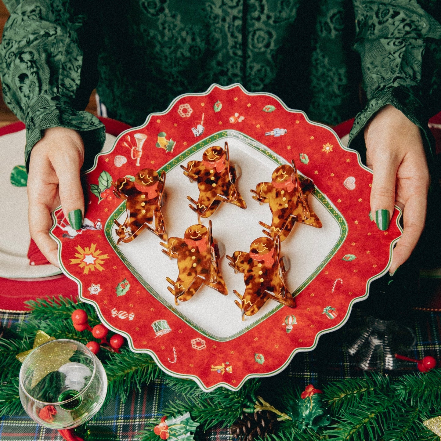 法國Coucou Suzette 薑餅人造型爪夾 Gingerman Hair Claw