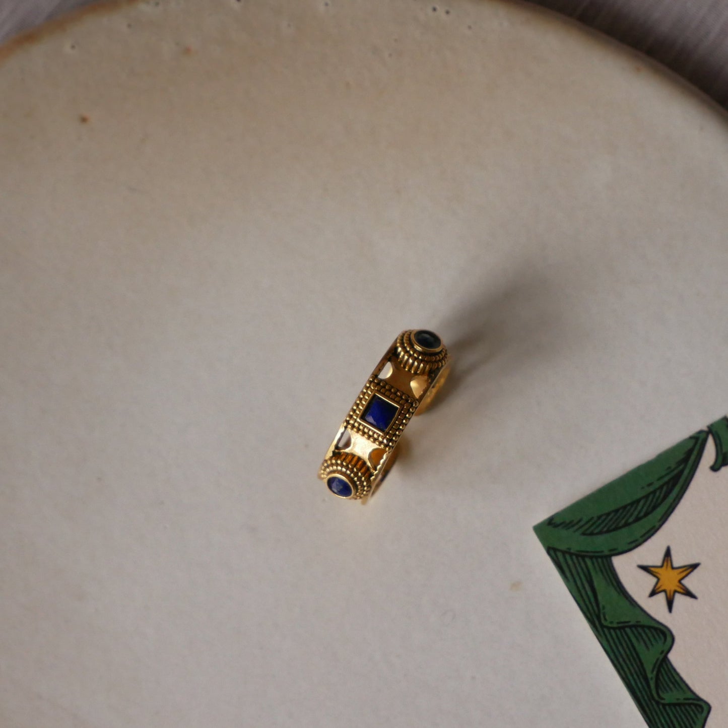 Médusa Cabochon復古寶石戒指