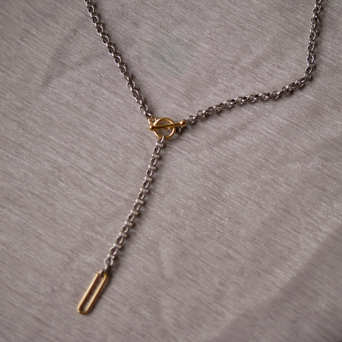 Absolute金銀Y字長項鍊