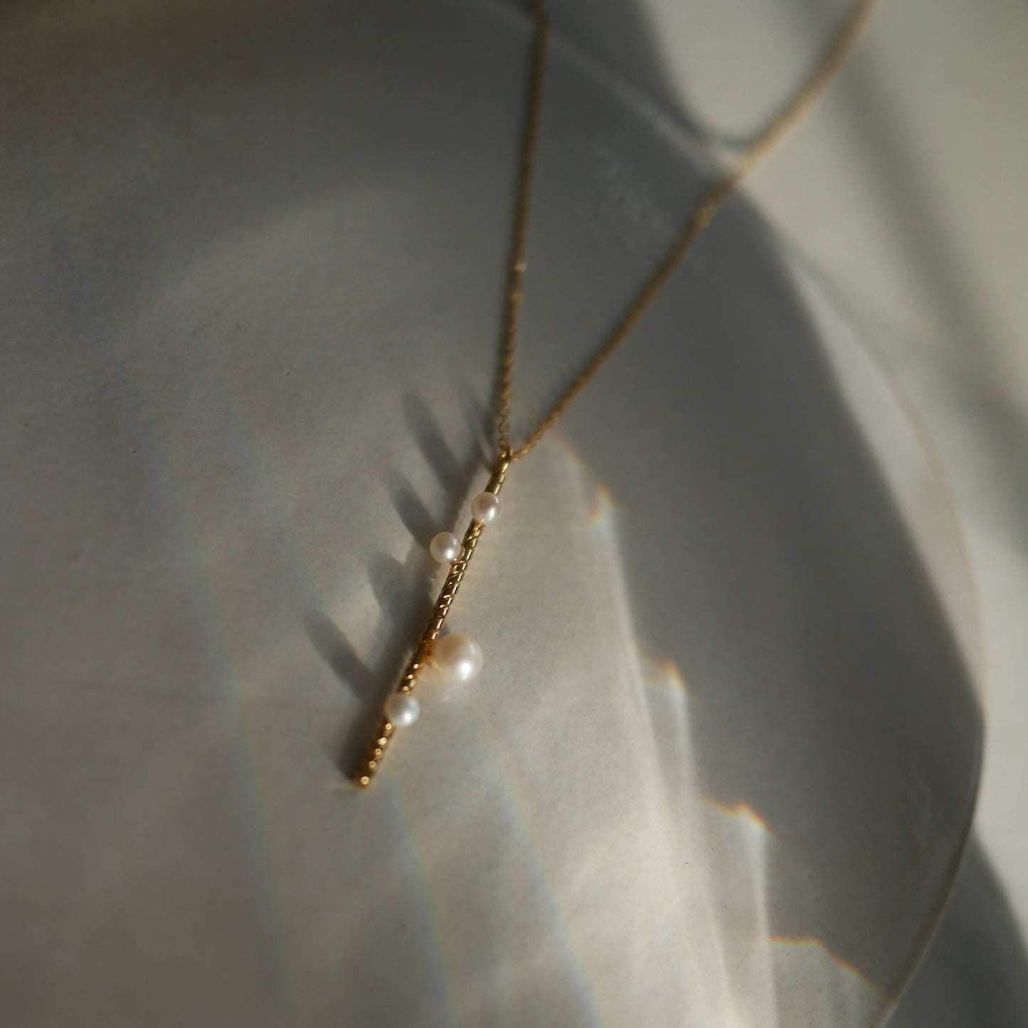 Oria淡水珍珠條形項鍊