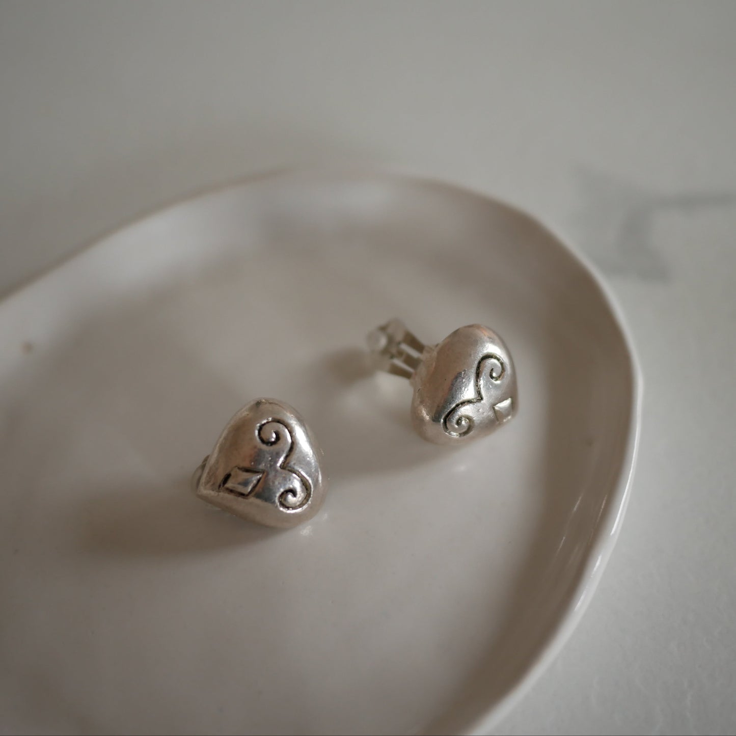 030 Vintage古董夾式耳環