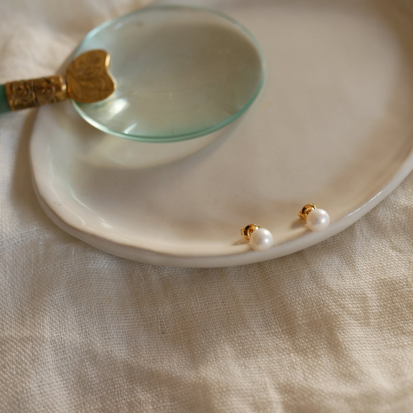 Charly單珍珠耳釘耳環