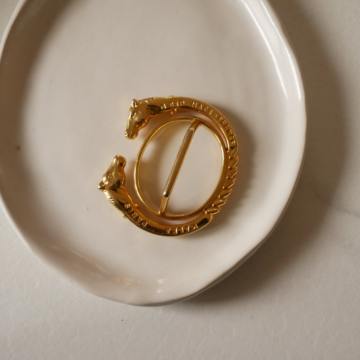 063 Vintage絲巾扣環