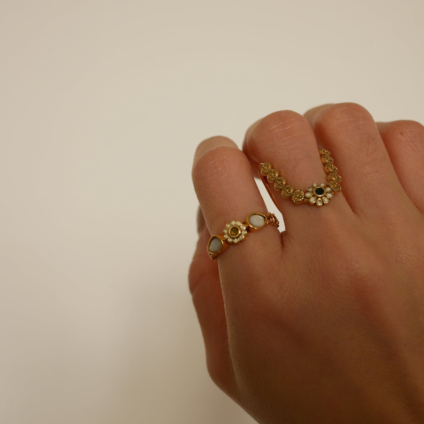 Joe fleur小花半寶石戒指