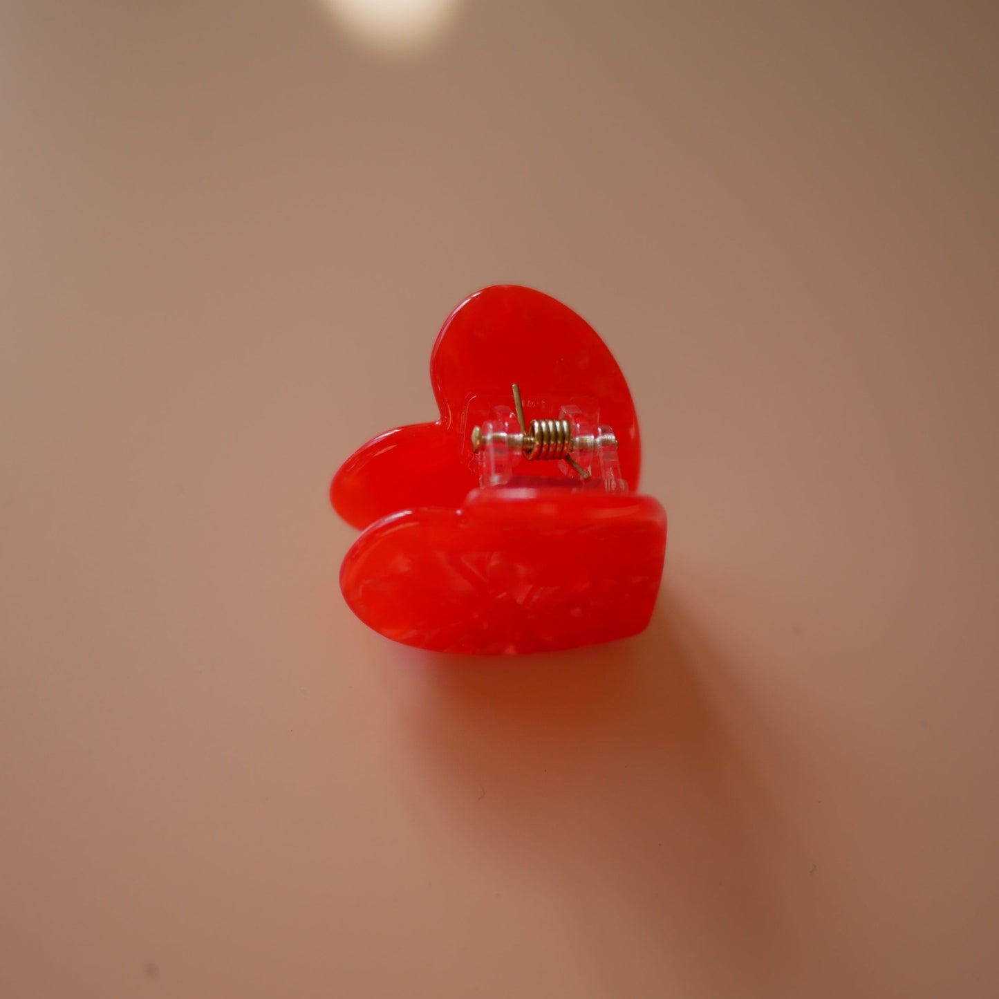 法國Coucou Suzette 紅色迷你心形爪夾 Red Heart Mini Hair Claw