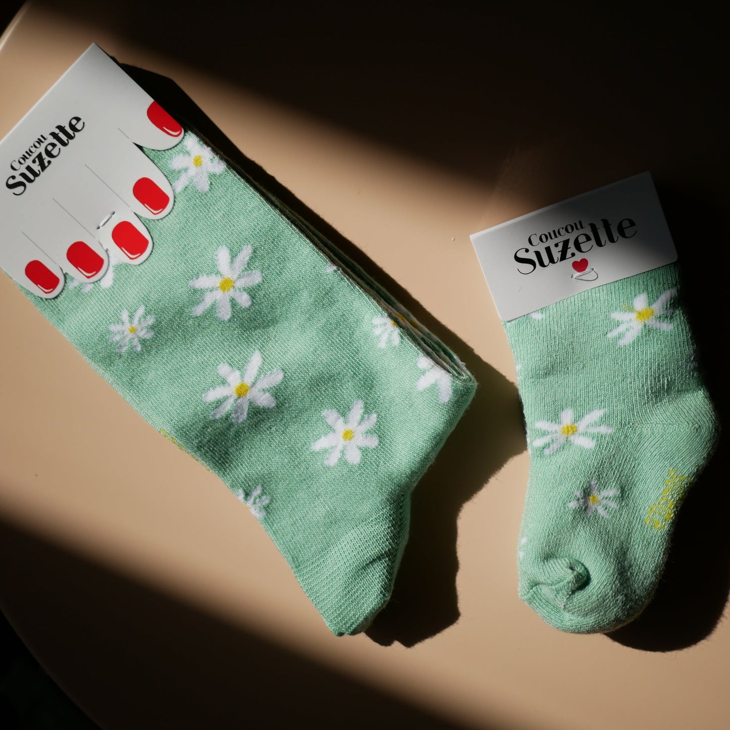法國Coucou Suzette 雛菊棉料中長襪 Daisy Cotton Socks