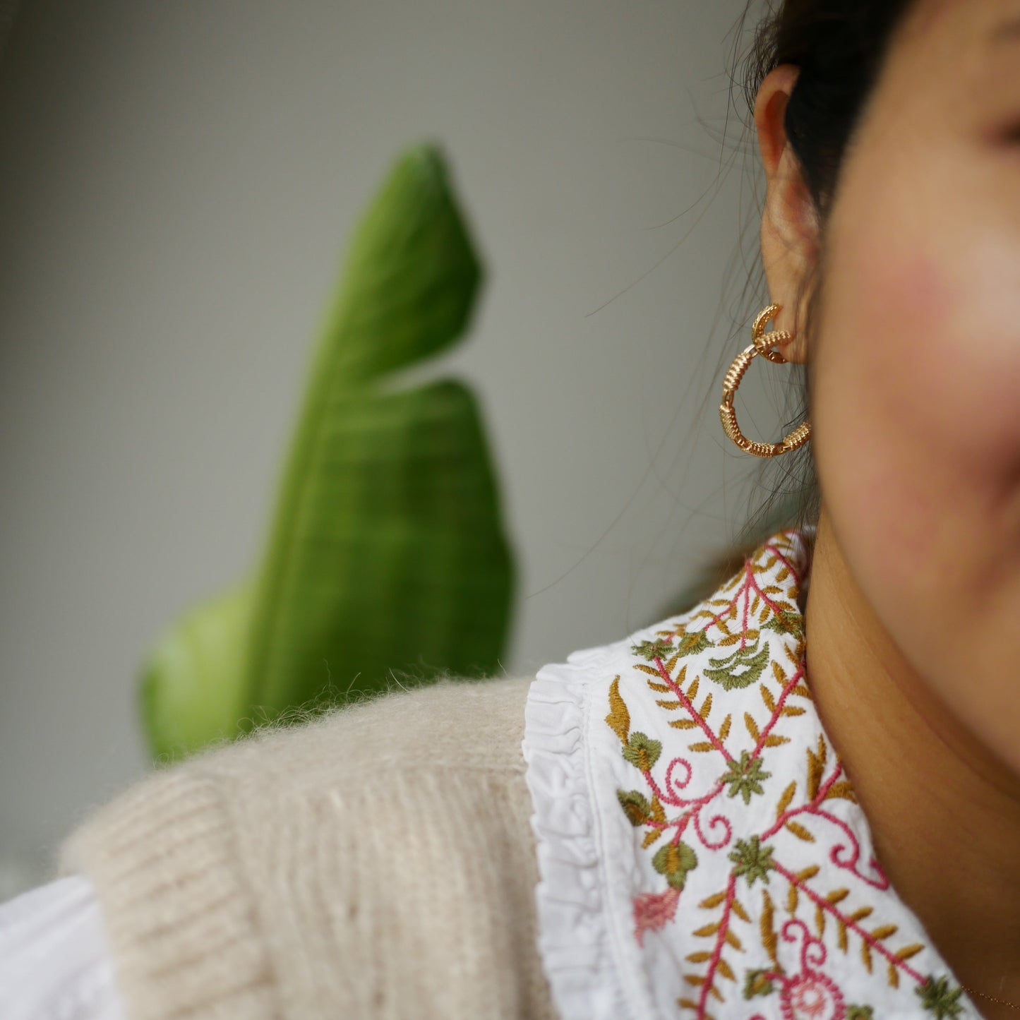 Kiran繩結感大圈圈耳環