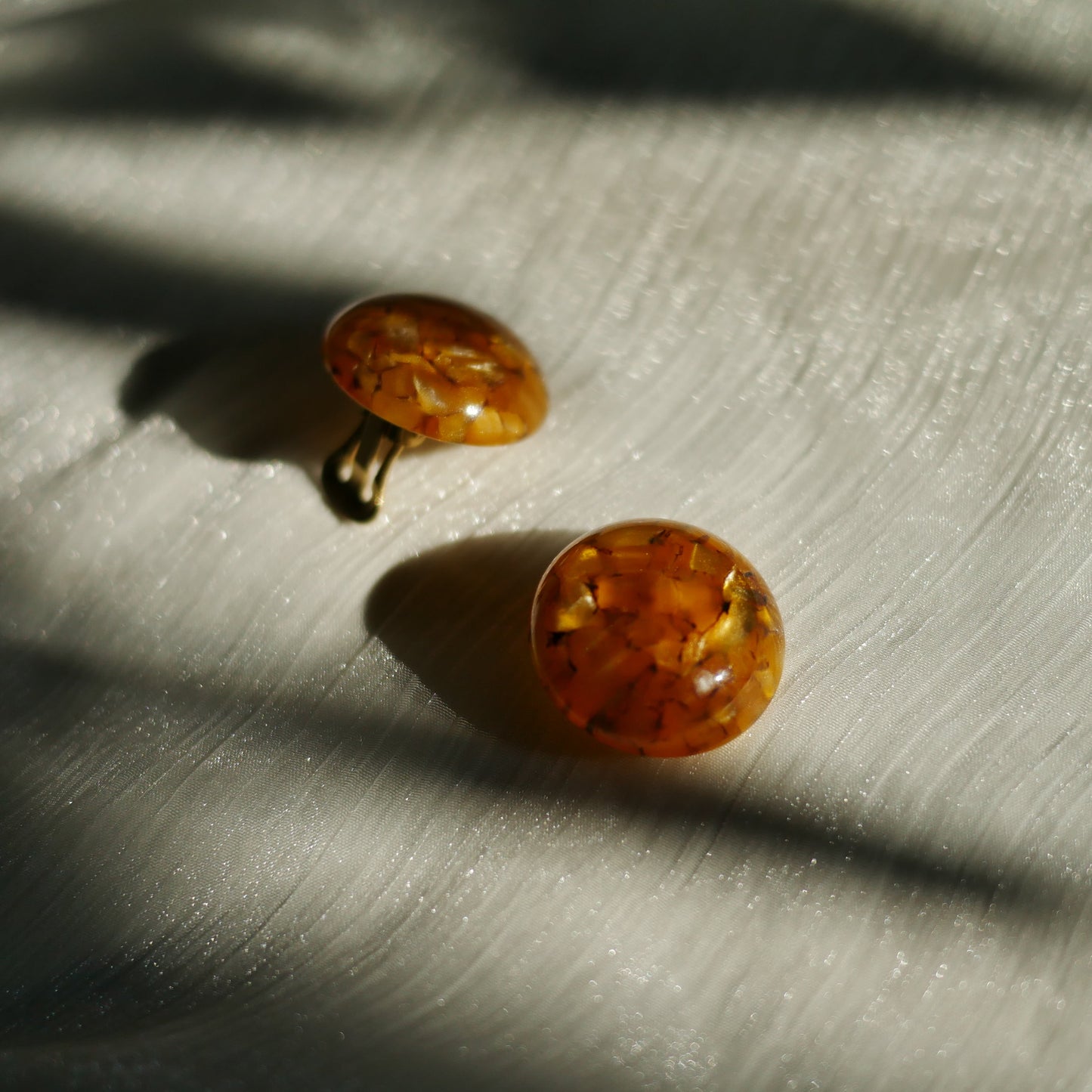 122 Vintage古董夾式耳環