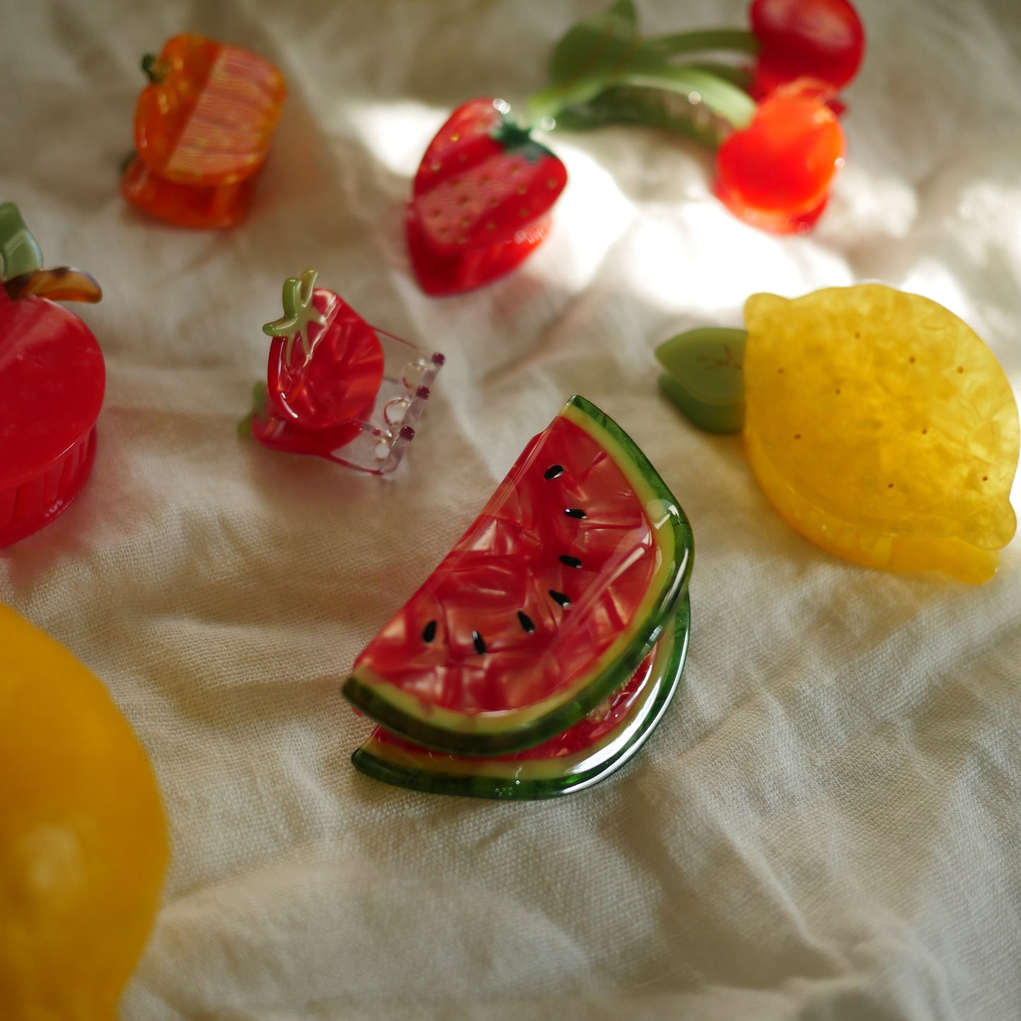 法國Coucou Suzette 西瓜造型爪夾 Watermelon Hair Claw