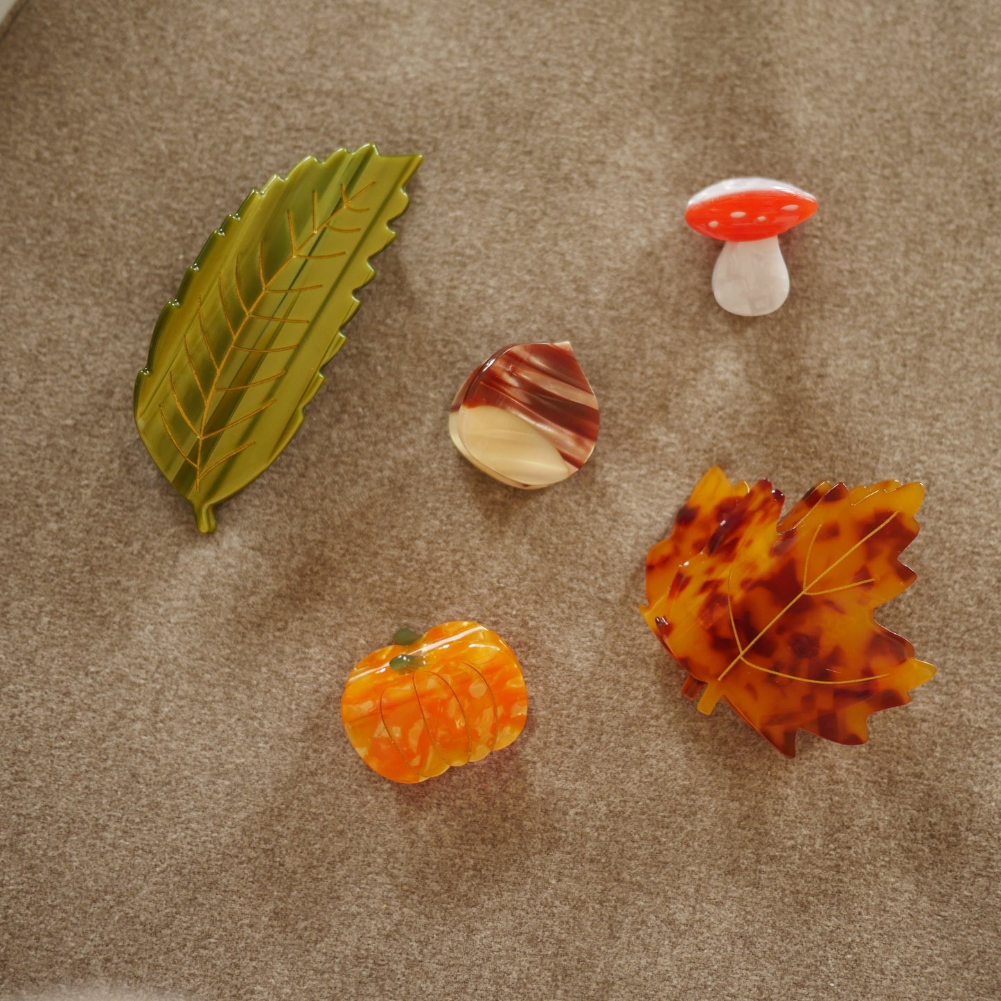 法國Coucou Suzette 南瓜迷你爪夾 Pumpkin Mini Hair Claw
