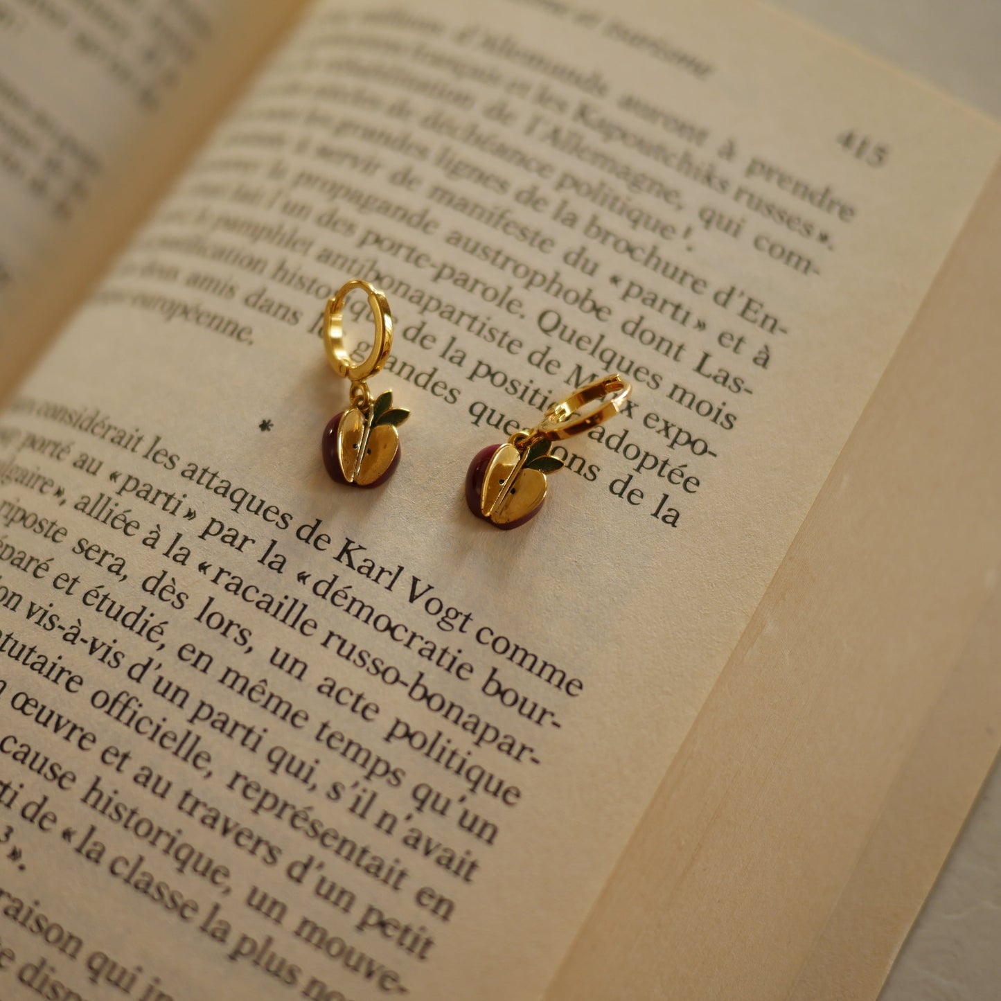 Sissi Apple蘋果環形耳環