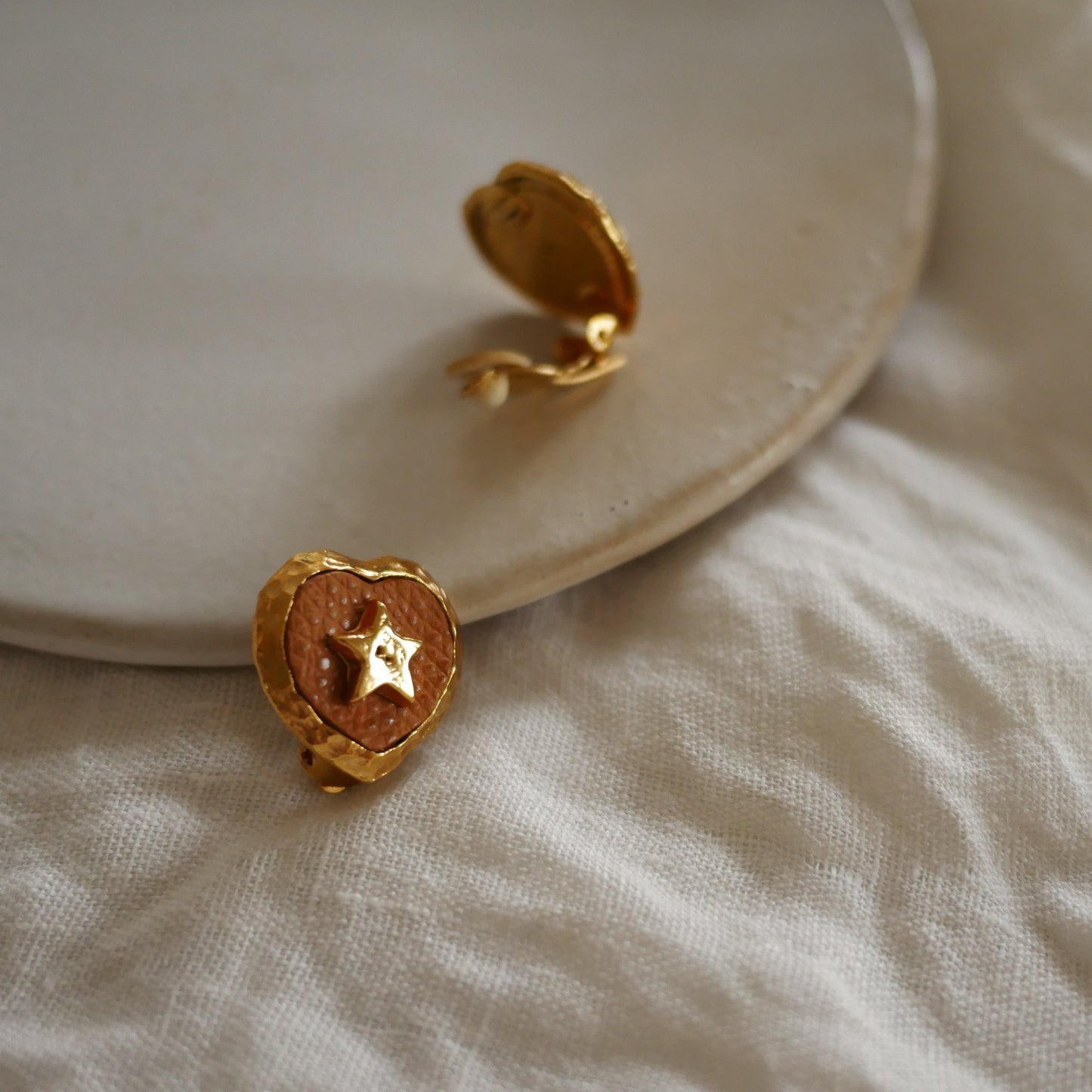 148 Vintage法國獨立設計師Abbeyroad古董夾式耳環