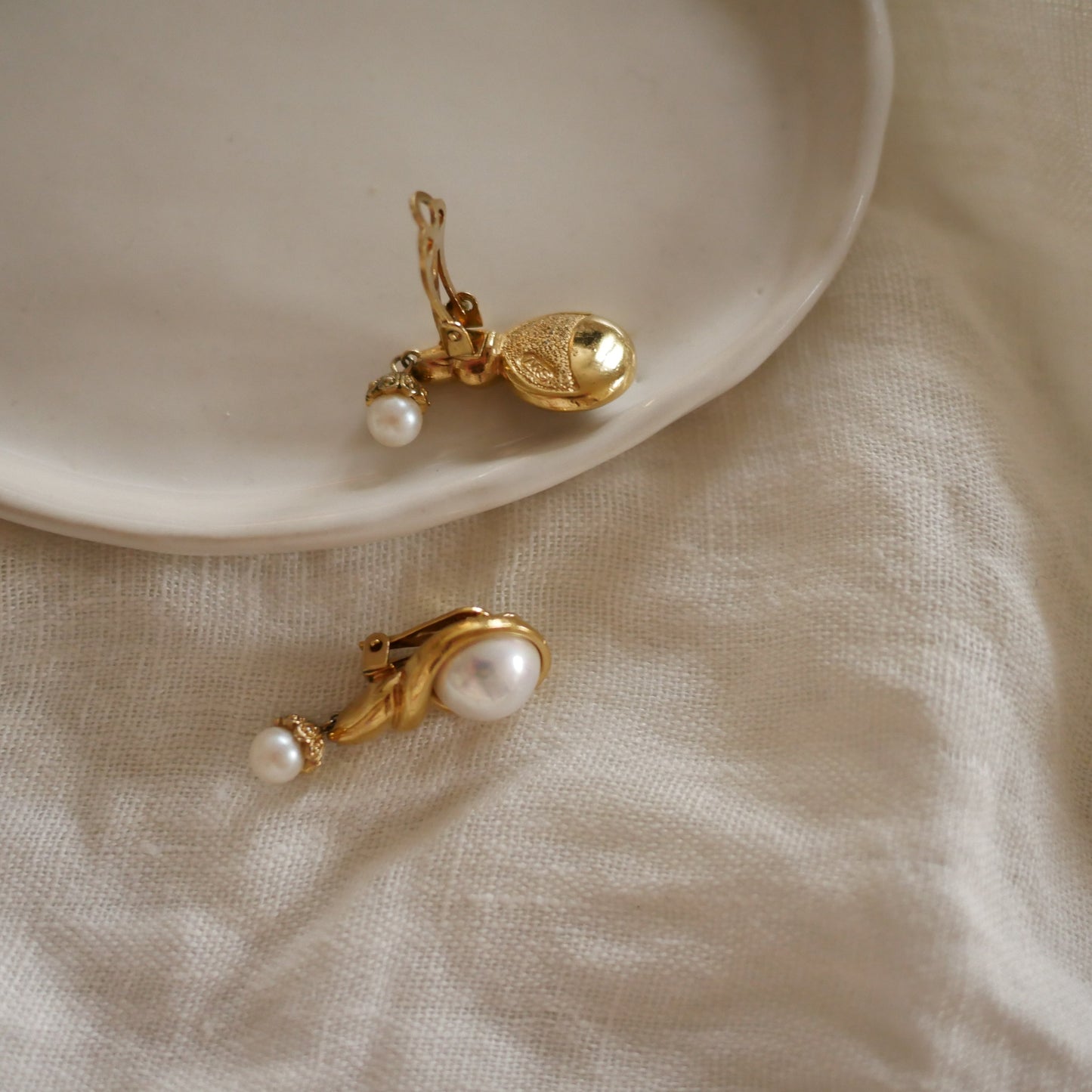 166 Vintage 威爾斯Attwood&Sawyer古董夾式耳環