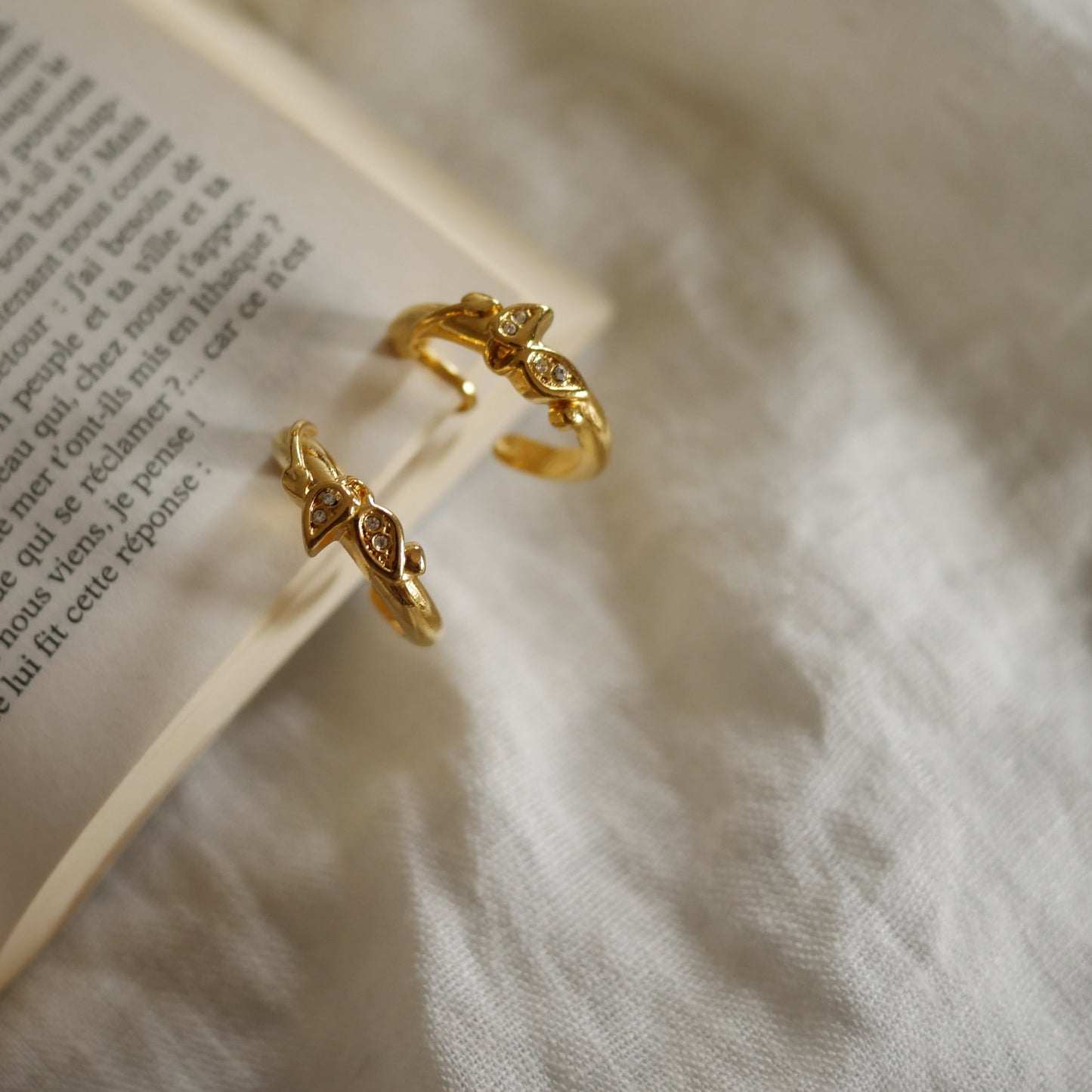 138 Vintage古董夾式耳環