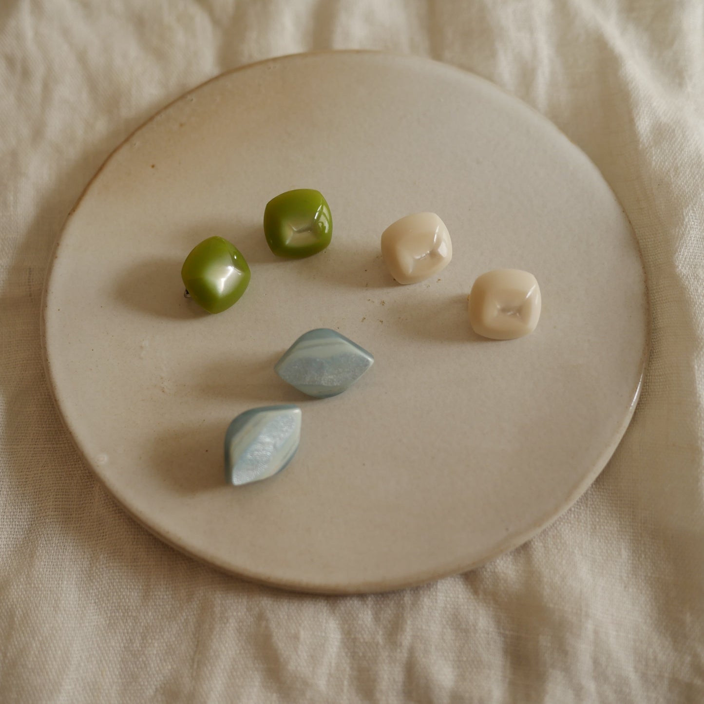 169 Vintage古董夾式耳環