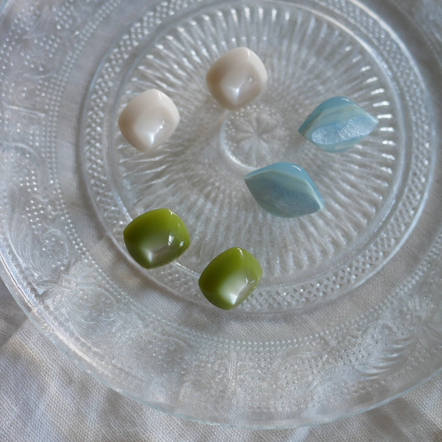 168 Vintage古董夾式耳環