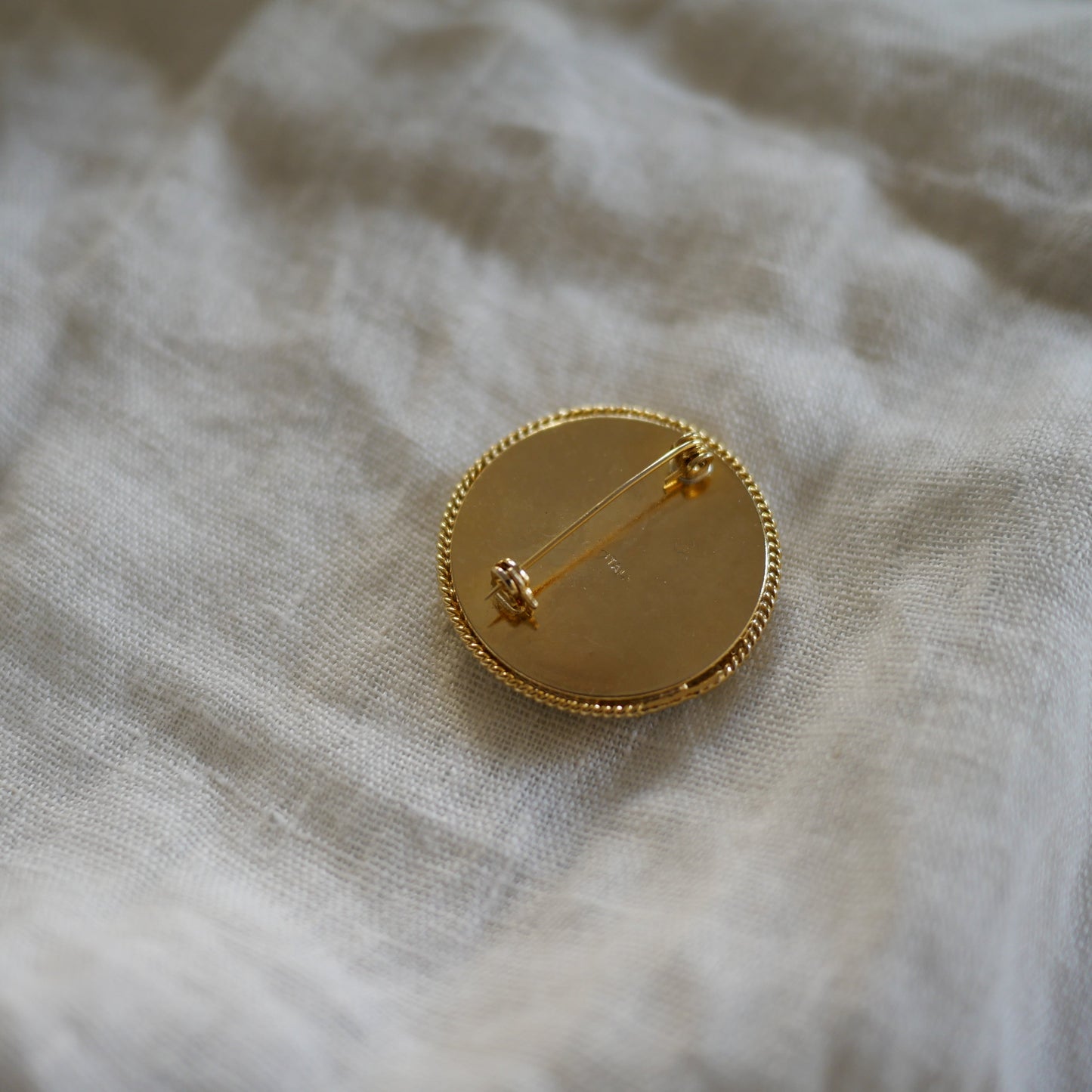 142 Vintage義大利微型馬賽克古董胸針