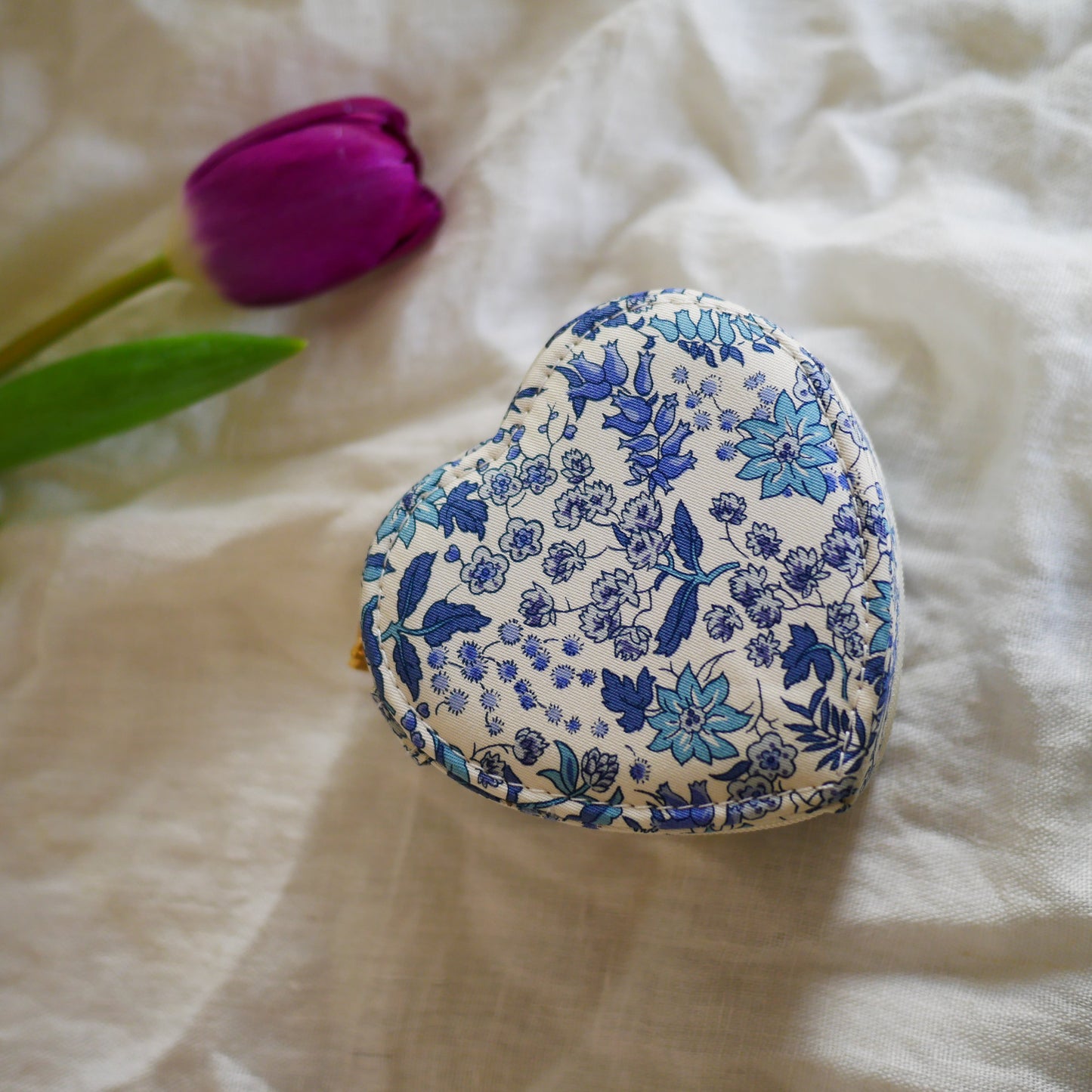 Serruria英國Liberty花布心形首飾盒