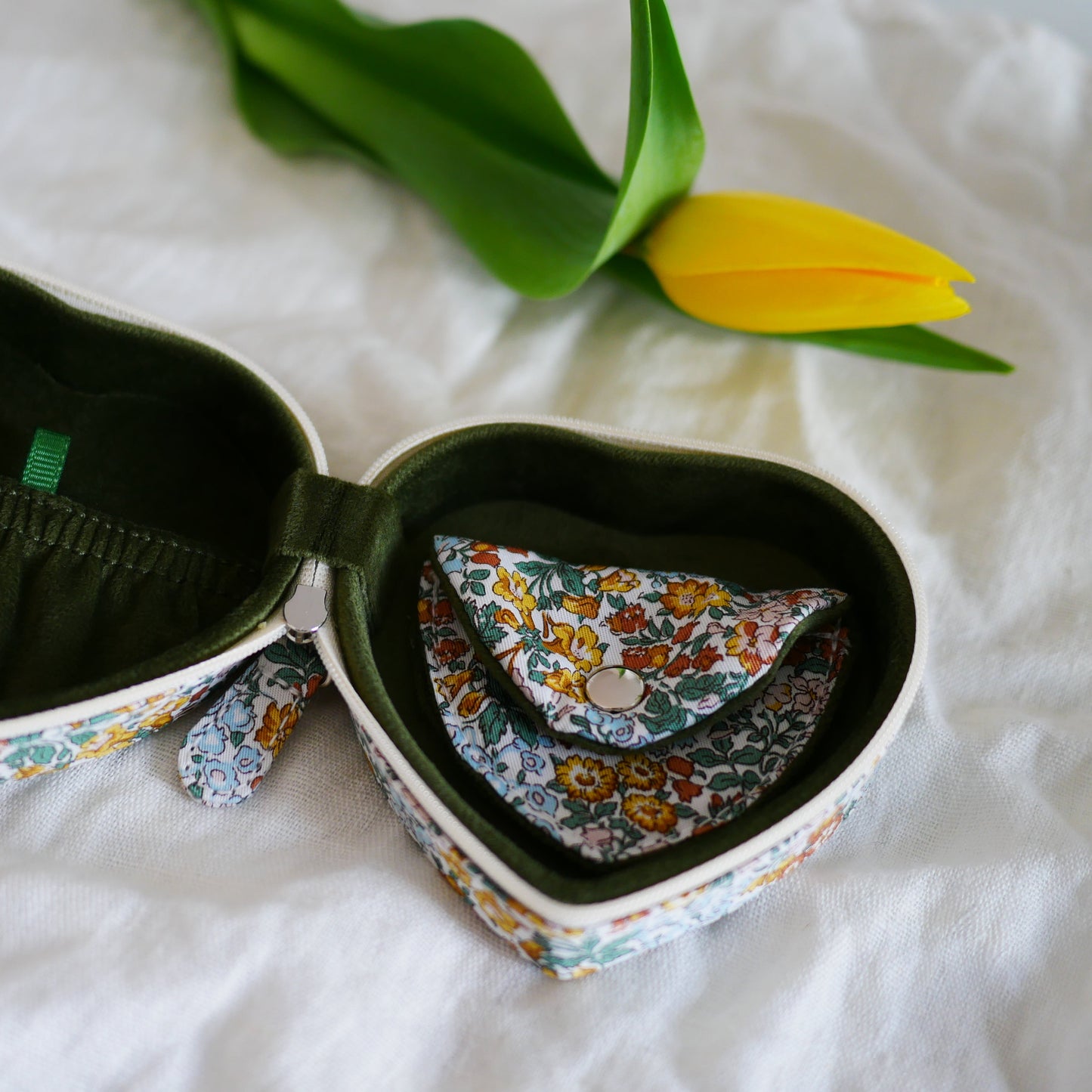 Penstemon Road British Liberty floral heart-shaped jewelry box