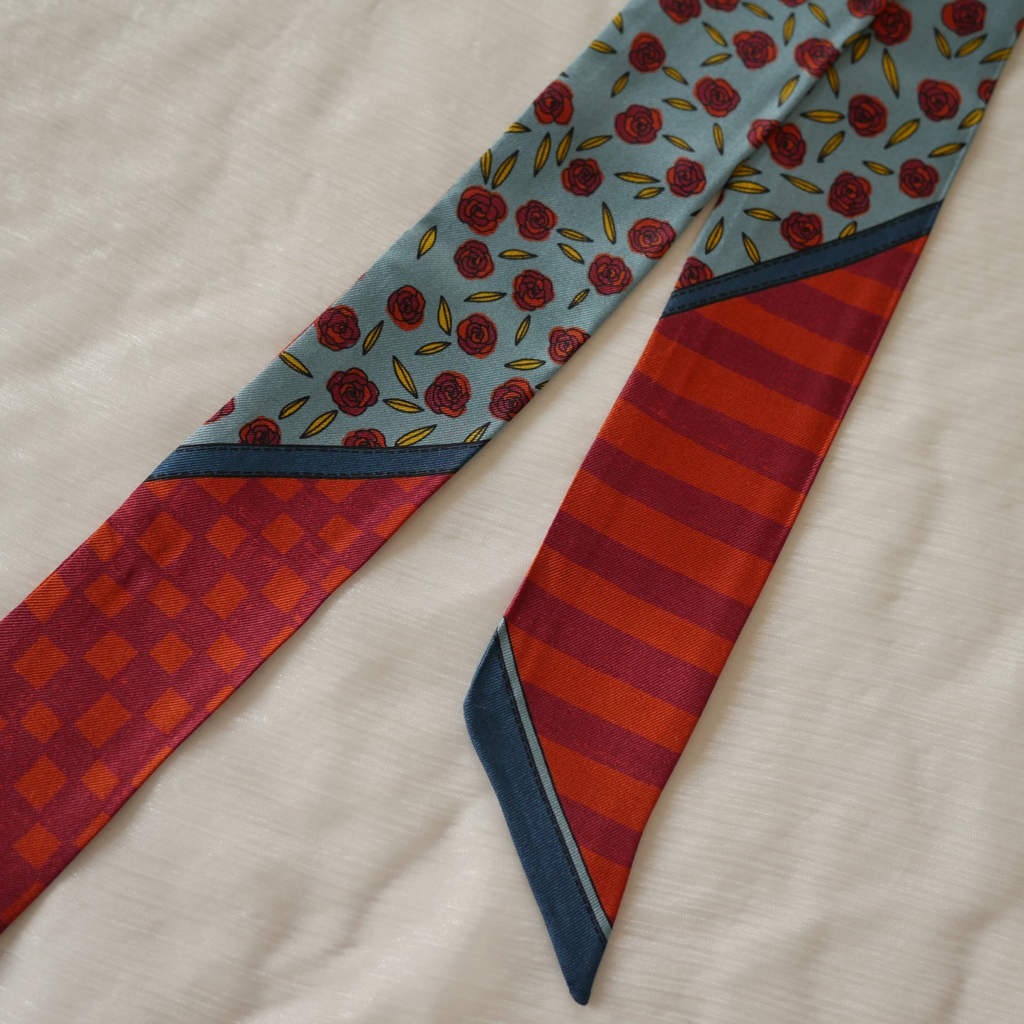 Bandy多用途綁帶真絲長絲巾