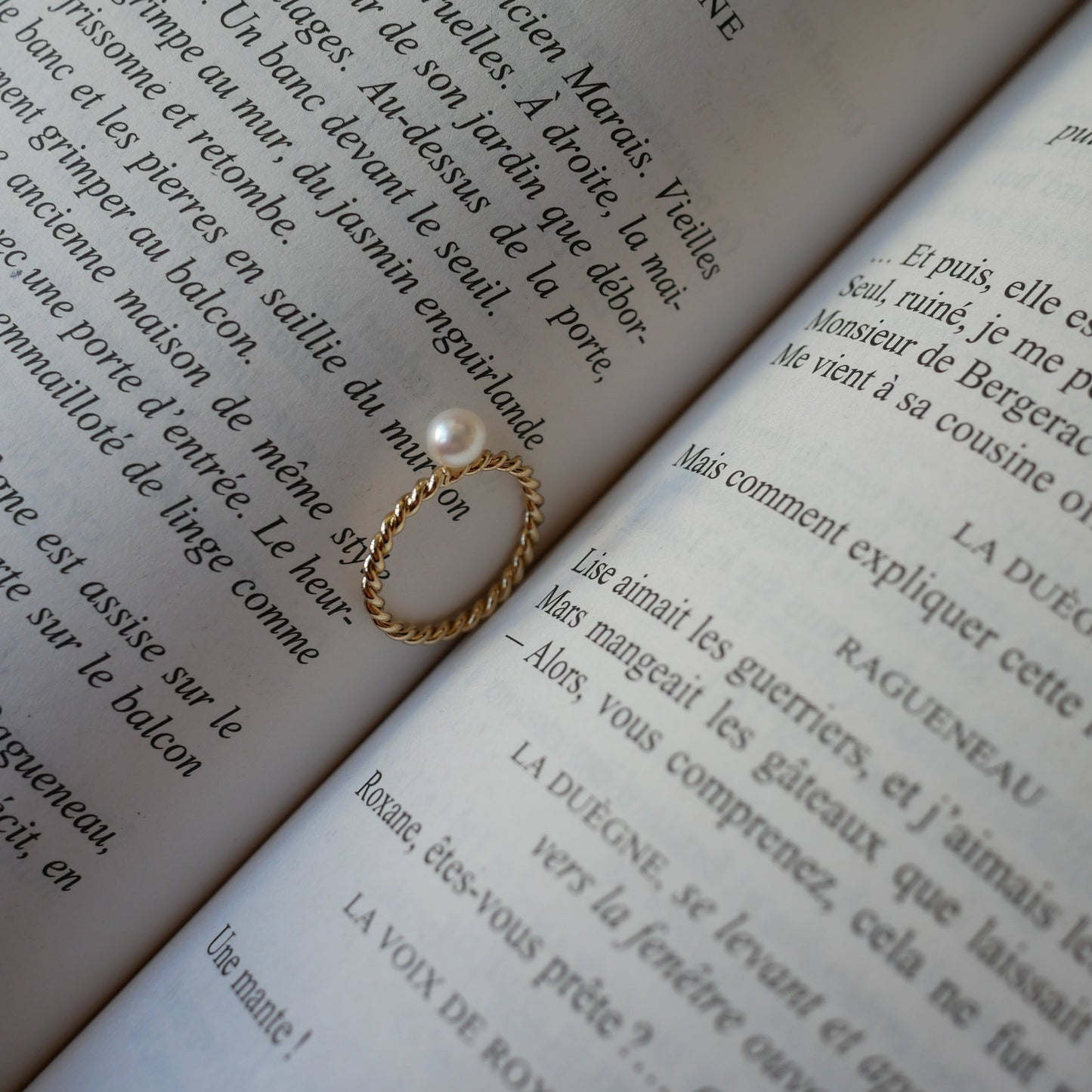 Pearl Twist淡水珍珠麻花戒指