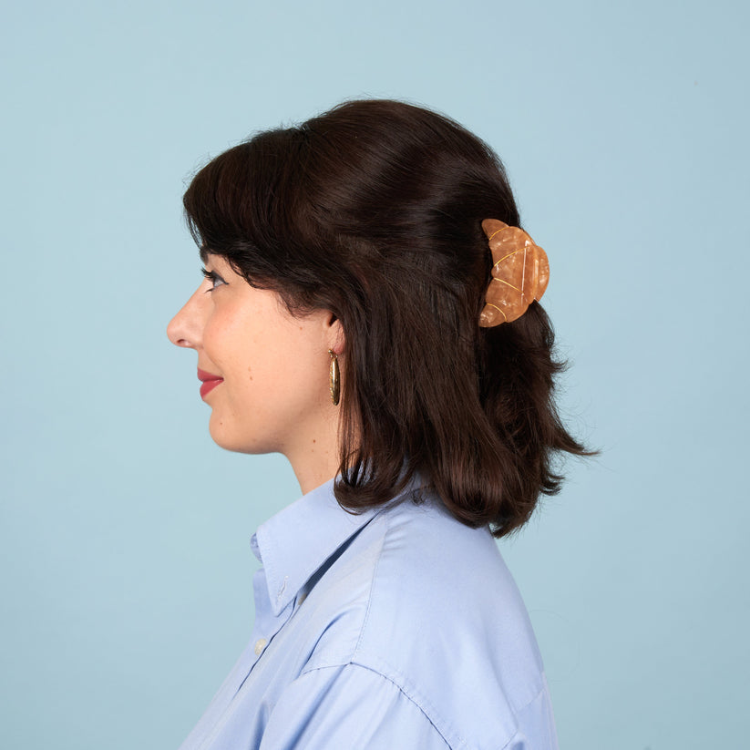 法國Coucou Suzette 可頌造型爪夾 Croissant Hair Claw (預購款 10月底出貨)