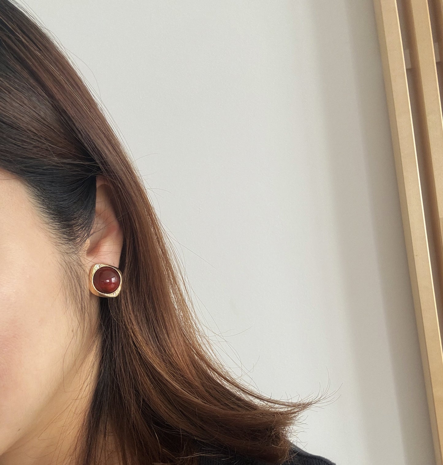 124 Vintage古董夾式耳環