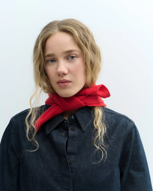 <預購> Mini Scarf 100% cashmere羊絨小方巾 紅 Red