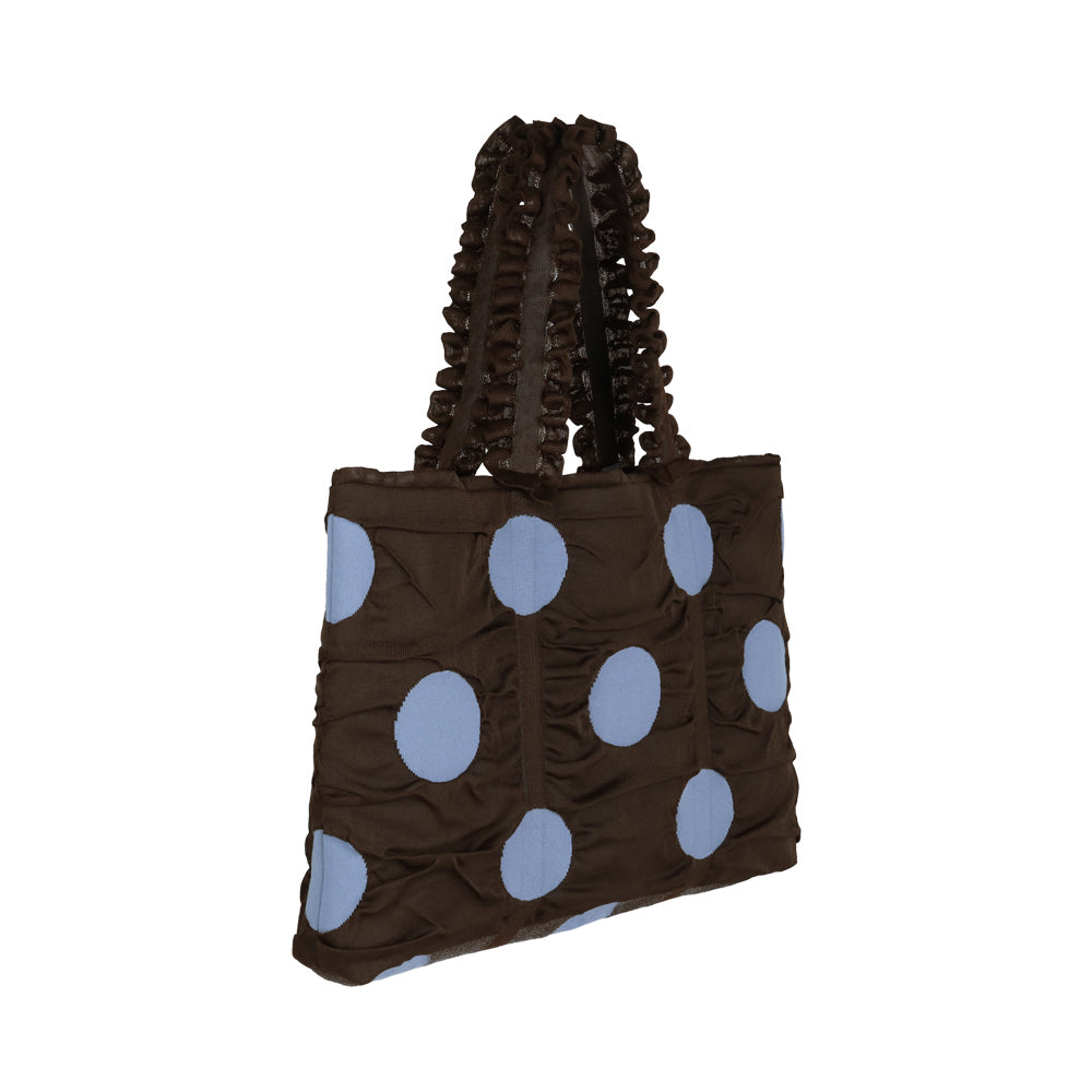 \早鳥預購中 現折$200/
 Polka dot圓點大型購物包 摩卡棕