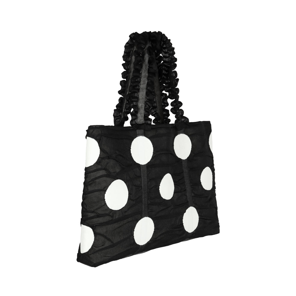 \早鳥預購中 現折$200/ Polka dot圓點大型購物包 經典黑