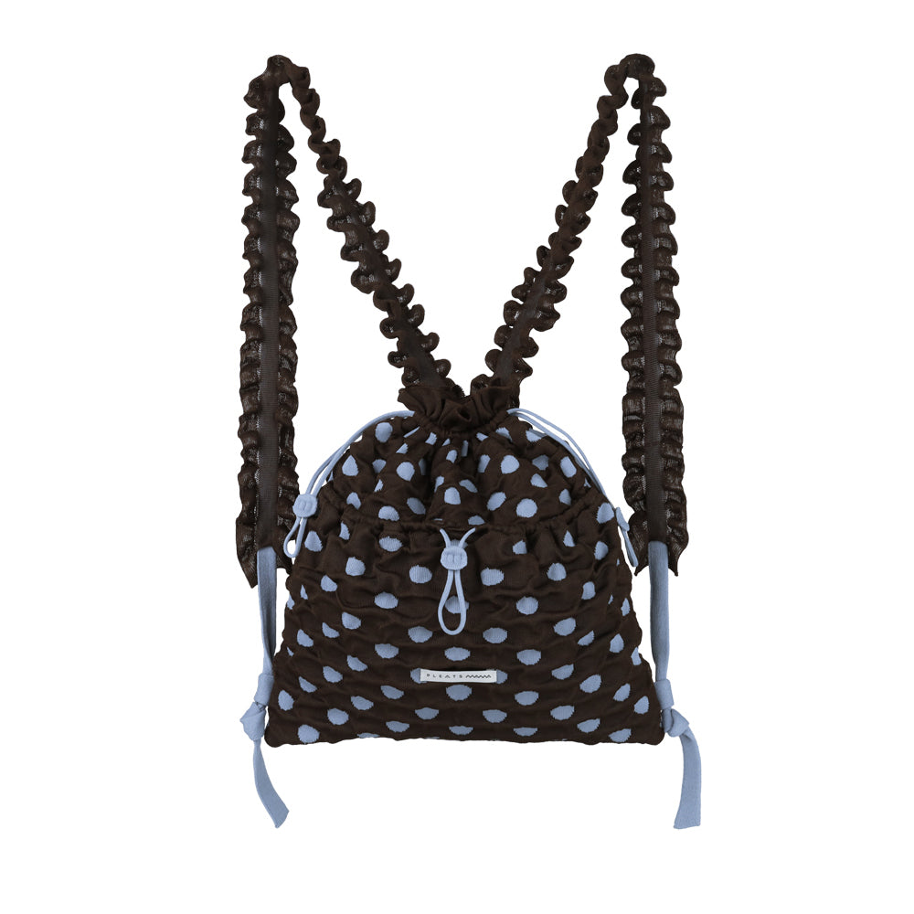 \早鳥預購中 現折$200/
 Polka dot圓點後背包 摩卡棕