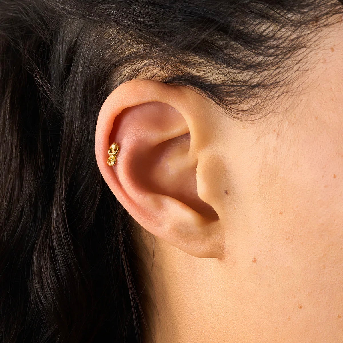 (預購款) Nodéa Piercing Stud扭結平背耳骨釘耳環//單只販售