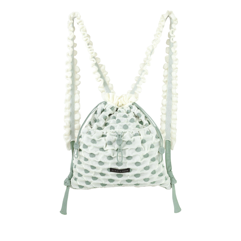 \早鳥預購中 現折$200/
 Polka dot圓點後背包 奶霜白
