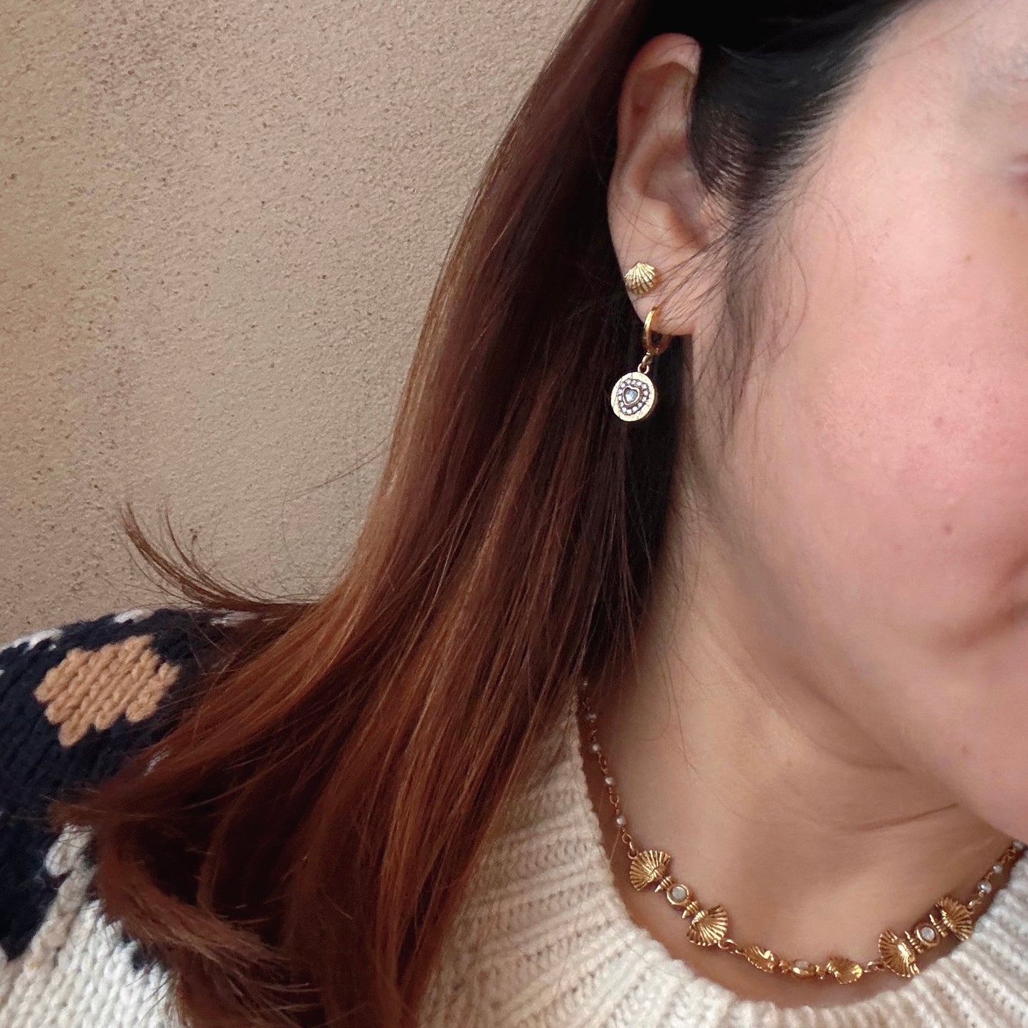 Dolie heart心形環形耳環