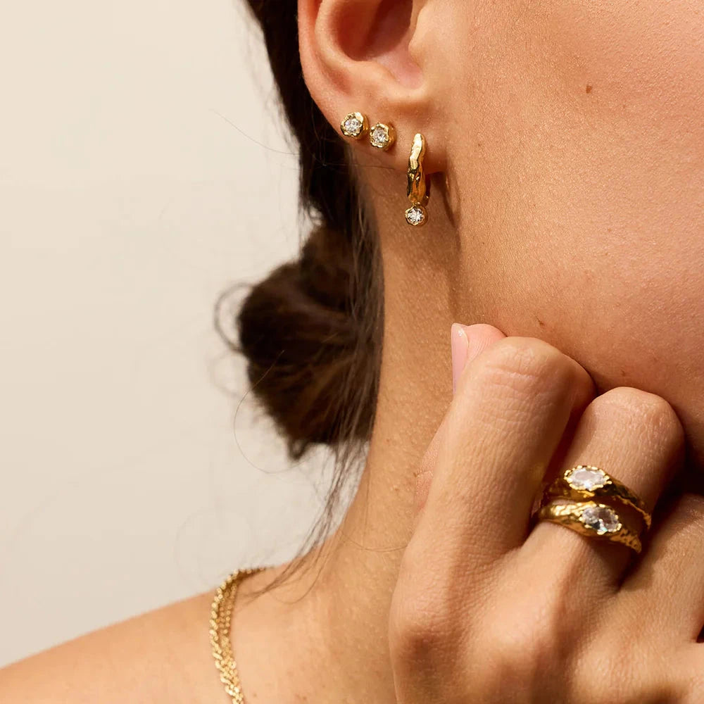 (預購款)Ada Stud單鑽鑲嵌耳釘耳環