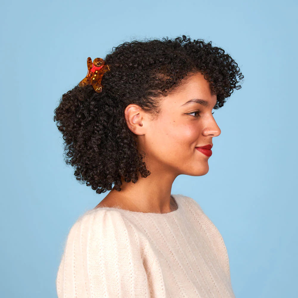 法國Coucou Suzette 薑餅人造型爪夾 Gingerman Hair Claw