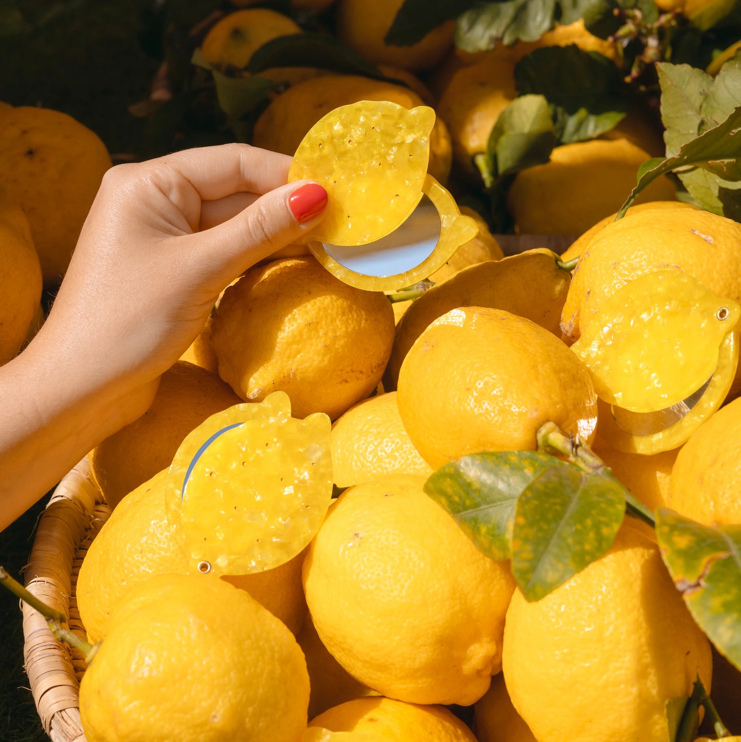 法國Coucou Suzette 檸檬造型隨身鏡 Lemon Mirror