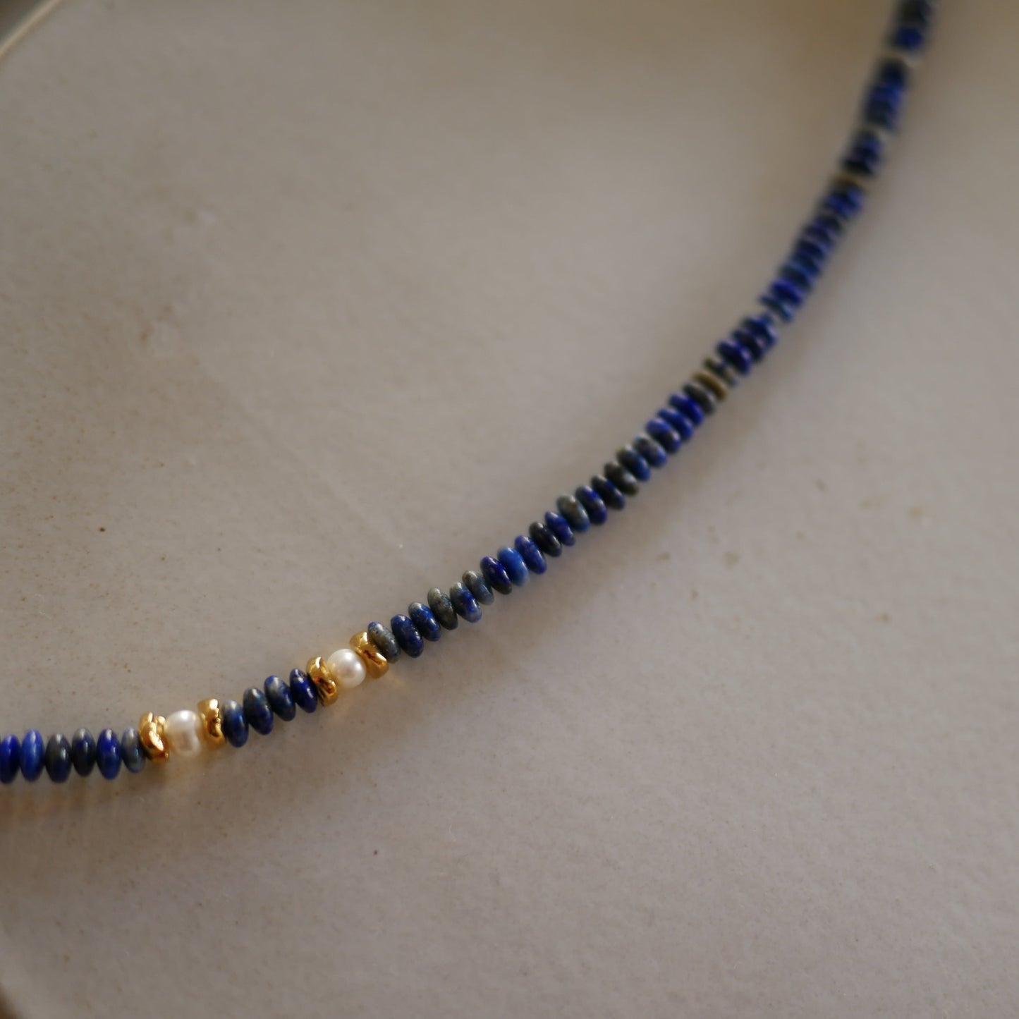 Triana青金石珍珠方形墜項鍊