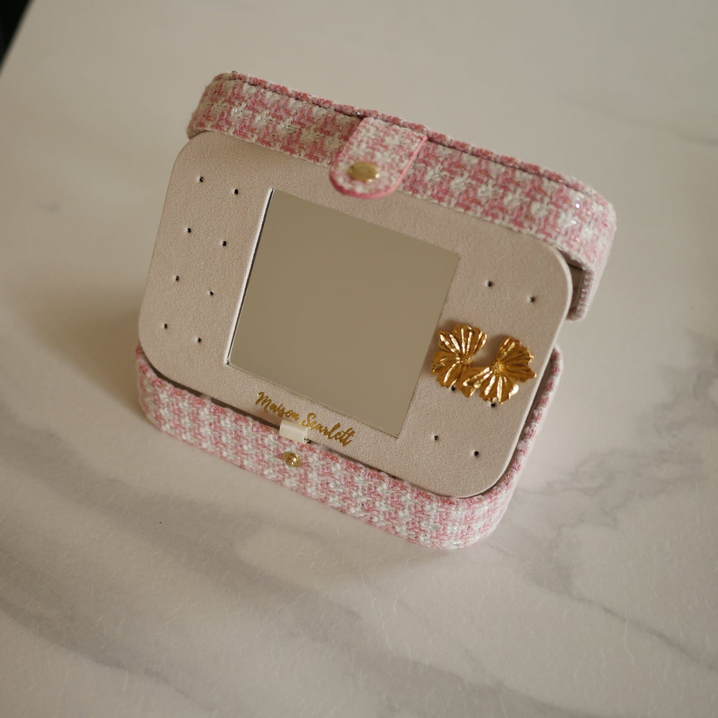 Brigitte千鳥格紋大款首飾盒