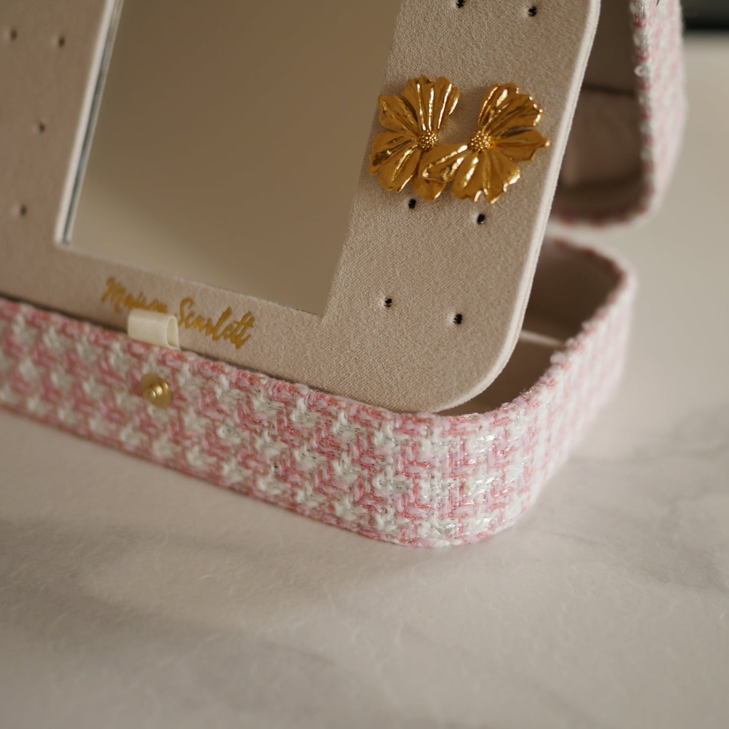 Brigitte千鳥格紋大款首飾盒