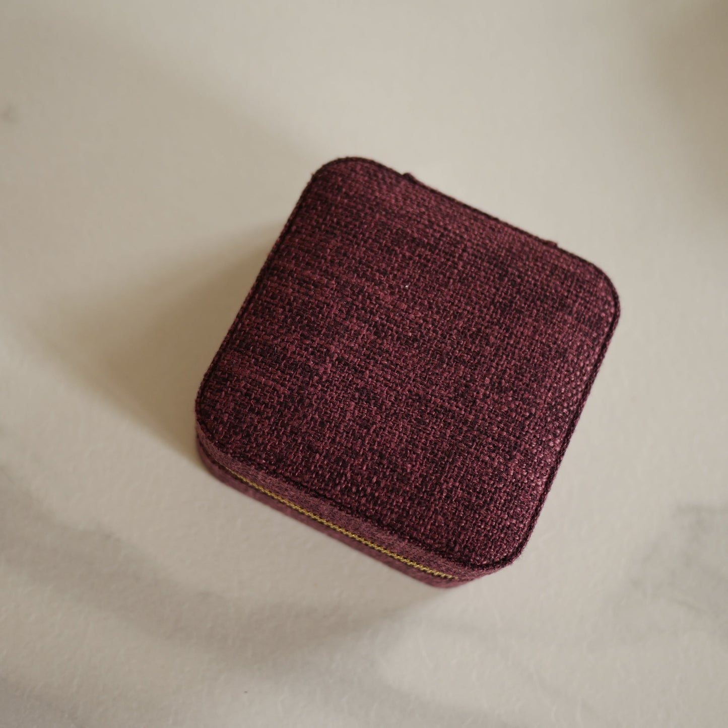 Corinne亞麻方形首飾盒