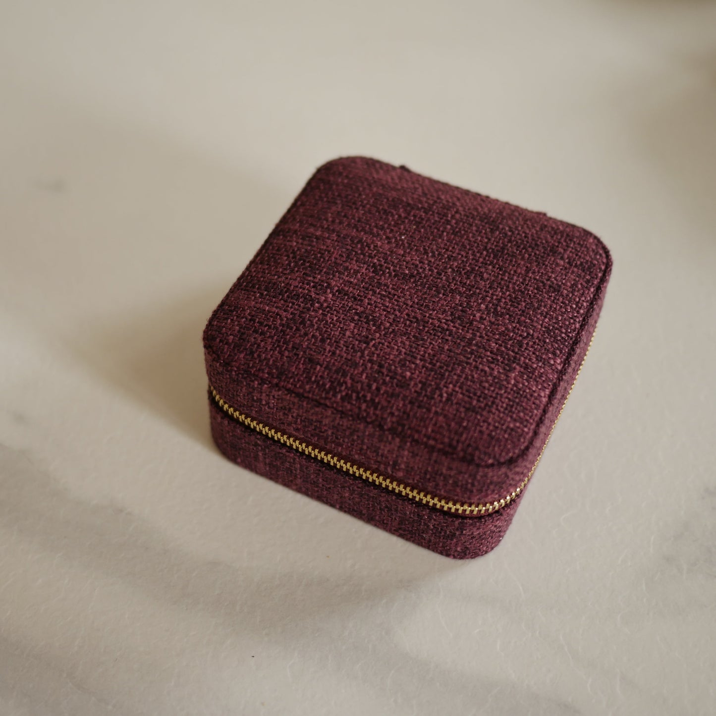 Corinne亞麻方形首飾盒